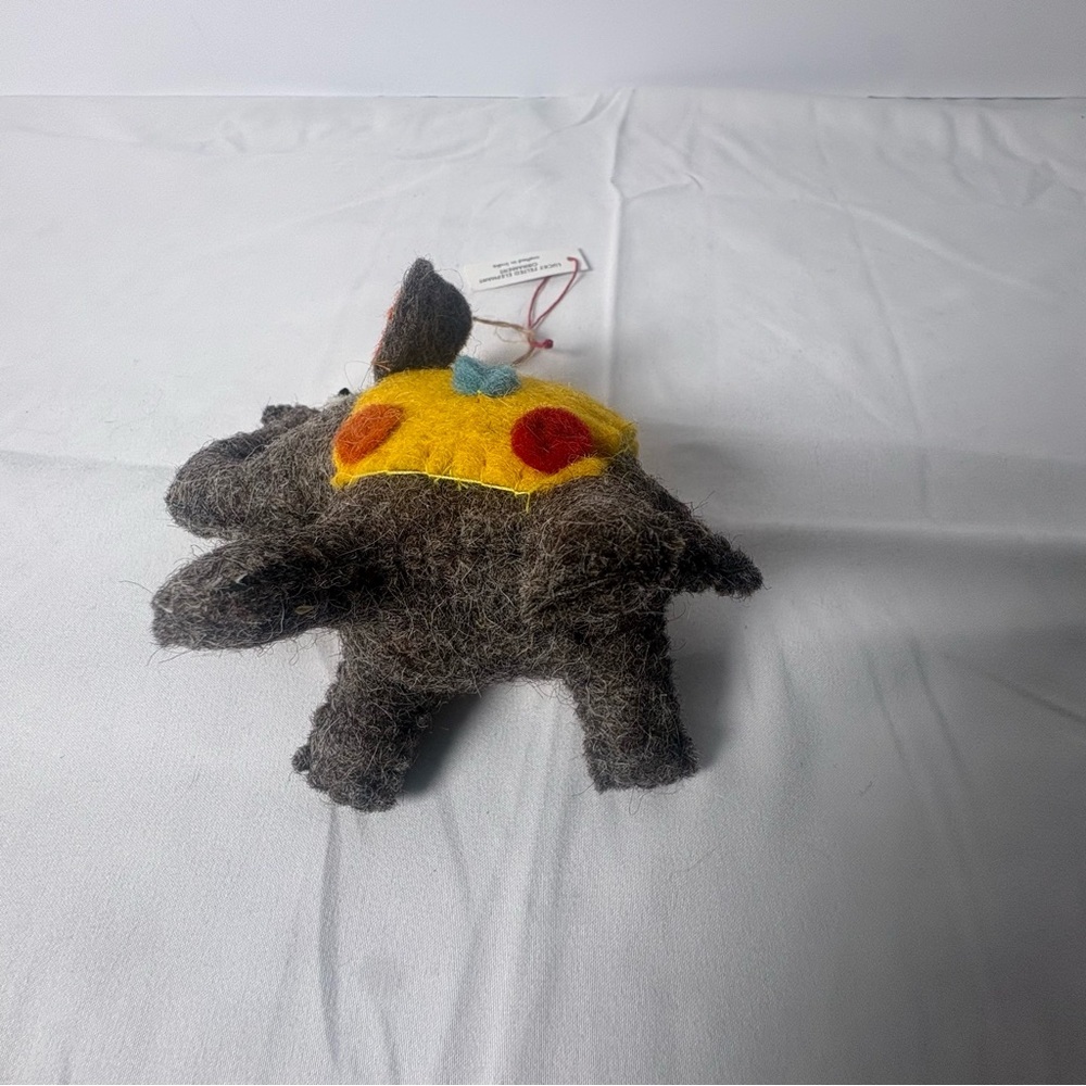Ten Thousand Villages Felt Elephant with Red and Yellow Accents - Picture 4 of 7